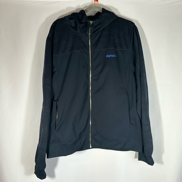 Bench Navy Blue Zip Up Sweater Light Jacket - Picture 1 of 9
